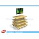 Customize MDF Wooden Gondola Display Stands Retail Fixtures With 4 Layers