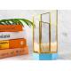 Simple copper geometric glass cover container pot simulation flower storage combination diagonal greenhouse glass box
