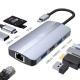 Mac Notebook 9 In 1 Type-C USB-C Hub with HDTV Multi Port Docking Station Adapter