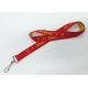 Red promotional lanyards with dye sublimation printing for school use