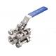 Cowin Brewing 1''-8'' 3PC Ball Valve Stainless Steel 304 NPT Threaded for Oil Gas Water