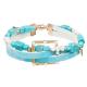 Turquoise Beaded Magnetic Leather Bracelets Multi Stack OEM Service