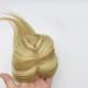 0.2KG Natural Blonde Hand Tied Weft Virgin Human Hair Topper for Women Brazilian Hair