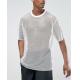 Blank White Mesh Oversized T Shirt , Drop Shoulder Oversized T Shirt Anti Pilling