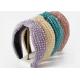 cute Baroque handmade beaded headbands wide fabric headbands with bow hair accessories Yiwu wholesale