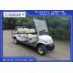 White 6 Passenger Golf Cart With 48V 3KW Motor 6V * 8 PCS Battery / Electric Club Car
