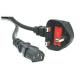 Black 3*0.5mm2 3*0.75mm2 UK Power Cord C13 3*1.0mm2 For Home Application