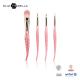 4pcs Travel Makeup Brushes With 100% Synthetic Hair And Plastic Handle With Special Tail Handle
