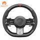 20*15*7cm Hand Stitching Carbon Suede Steering Wheel Cover for Mercedes Benz C-Class W206 E-Class W213 2021 AMG