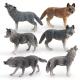Wildlife Animal Model Toys 6 PCS Wolf  Figurine Family Party Favors