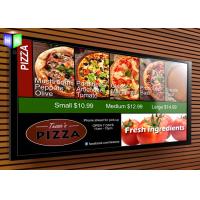 Backlit Advertising Aluminum LED Light Box Fast Food Menu Board For Restaurant