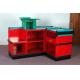 Steel Plastic Material Supermarket Cashier Counter , Retail Check Out Counters