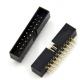 2.54mm Shrouded Box Header IDC Socket Connector 2X10PIN  Black With Golden Or Sliver Pins