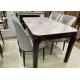 High Density Dining Room Table With Faux Marble Top , Faux Marble Dining Set
