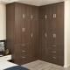 Modular Modern Wooden PVC Wardrobes Bedroom Wardrobe Sliding Door