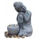 Hand Holding Face To Have A Rest Buddha Water Fountain For Garden And Home