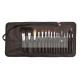 Durable Roll Up Carrying Case Professional Makeup Brush Set For A Flawless Full Face