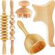 Personal Health Care 5-Piece Wooden Massage Set for Lymphatic Drainage and Pain Relief