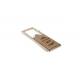 Laser Logo Metal Bottle Opener PU Leather Zinc Alloy Rectangle