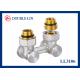 M1/2'' X M3/4 Angle Two Pipe Valves With Adapter ISO228 Thread