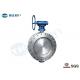 Stainless Triple Eccentric Butterfly Valve , Flanged End Metal Seated Butterfly Valves