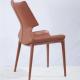 Metal Frame PU Leather Indoor 45.5cm Restaurant Dining Chair