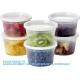 16oz. Plastic Deli Food Storage Containers With Plastic Lids, Disposable Togo Containers For Soup, Meal Prep