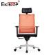 Orange Mesh Office Chair with Adjustable Headrest Height for Work