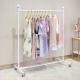 120cm Lenght Garment Display Stand , Rolling Wardrobe Rack 30KGS Capacity 40cm Width