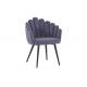 Industrial Armrest Tufted Modern Fabric Chair With Metal Legs