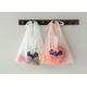 30 x 40cm Drawstring Gift Bags , INS Style White Organza Bags With Drawstring