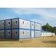 Two Stories Modular Container Homes Blue And Gray With One Sliding Window