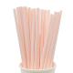 146 6mm Chevron Pink And White Striped Biodegradable Paper Straws For Celebrations Party