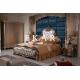 Louis XV bedroom set carvings in solid wood gilded leaf finish ivory-lacquered LS-A311A