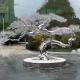 Silver Casting Stainless Steel Sculpture Metal Pine Tree Sculpture 150cm