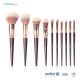 Synthetic Hair 12pcs Wooden Handle Makeup Brushes