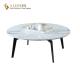 Coffee Table, Corner Table, Restaurant Center Table, Club Tea Table, Natural Marble Top,  Powder Coated Steel Base