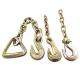 Yellow Zinc Plated High Strength G70 Transport Chain with Hook 20Mn2 Material
