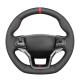 MEWANT Hand Stitching Genuine Leather Steering Wheel cover for Ford Explorer ST ST-Line Timberline 2020 2021 2022 2023 2024