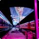 Commercial Buildings Transparent LED Mesh Screen Ip67 Foldable Display