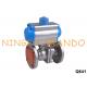 DN25 1'' Flanged Type Pneumatic SS Ball Valve With Actuated
