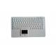 Sterile clean medical silicone keyboard with touchpad and anti-germ coating