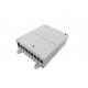 IP54 Fiber Optic Splitter Termination Box 1X8 PLC Coupler SC Auto Shutter Adaptor ABS White