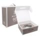 White Cardboard Fedora Hat Shipping Box Luxury Packaging With Ribbon Handle