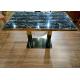 Smooth Hand Feeling 130*80*74cm Stainless Steel Dining Table