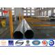 16mm Steel Utility Poles With Double Crossarm 5mm Thickness For Transmission Line