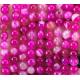 Natural Fuchsia Striped Agate Loose Bead Strands For Jewelry Making