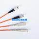 Orange Waterproof Fiber Optic Cable FC - FC Duplex Multi Mode High Return Loss