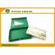 Small Green PVC Box Dominoes Double 6 Rectangle Round Corner