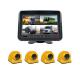 130 Degree Car Reverse Truck Rear View Camera System With Quad View Monitor